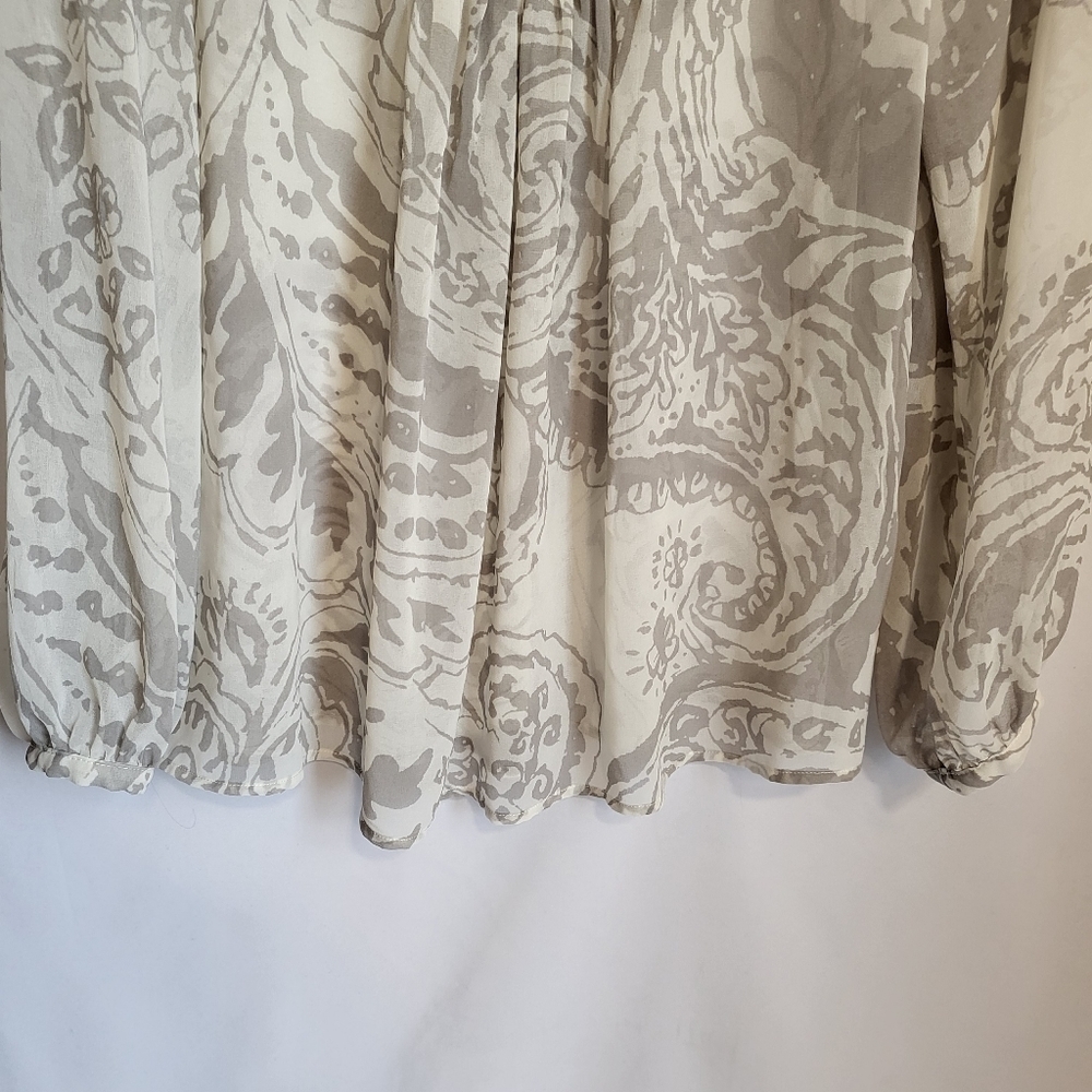 CABI semi sheer chiffon top xsmall - Picture 6 of 7